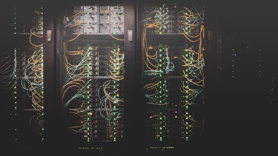 Server rack hardware in a data center